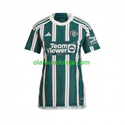 Camisola Manchester United Mulher Equipamento Segundo 2023-2024 Manga Curta